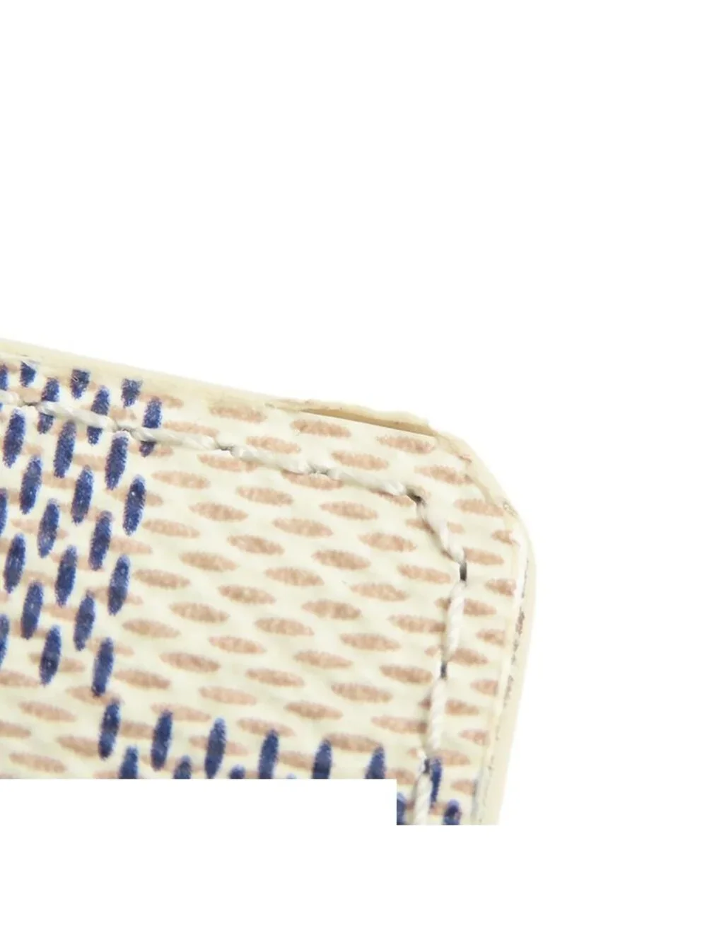 Louis Vuitton Ceinture LV Initial Ivory Damier Azur Canvas Reversible 100/40